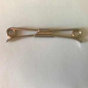 Vintage Signed SWANK 50 Men’s Goldtone Tie Clip PAT No 75818